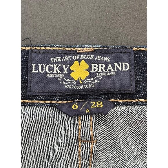 Lucky Brand Women's Mid-Rise Straight‎ Leg Jeans Size 6/28 Dark Wash Denim - Picture 7 of 11